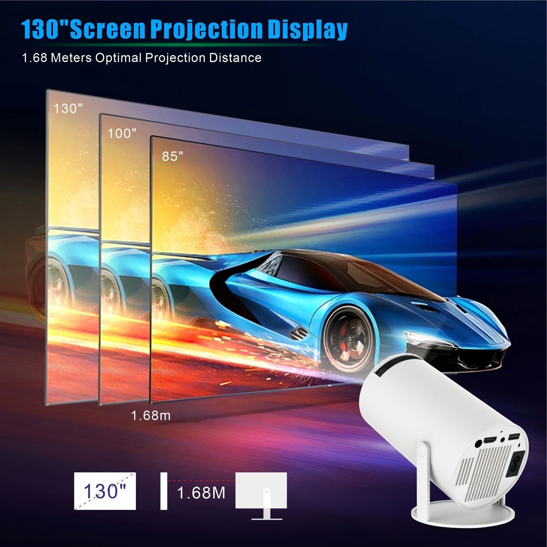 HY300 Home Theater Portable Small Projector