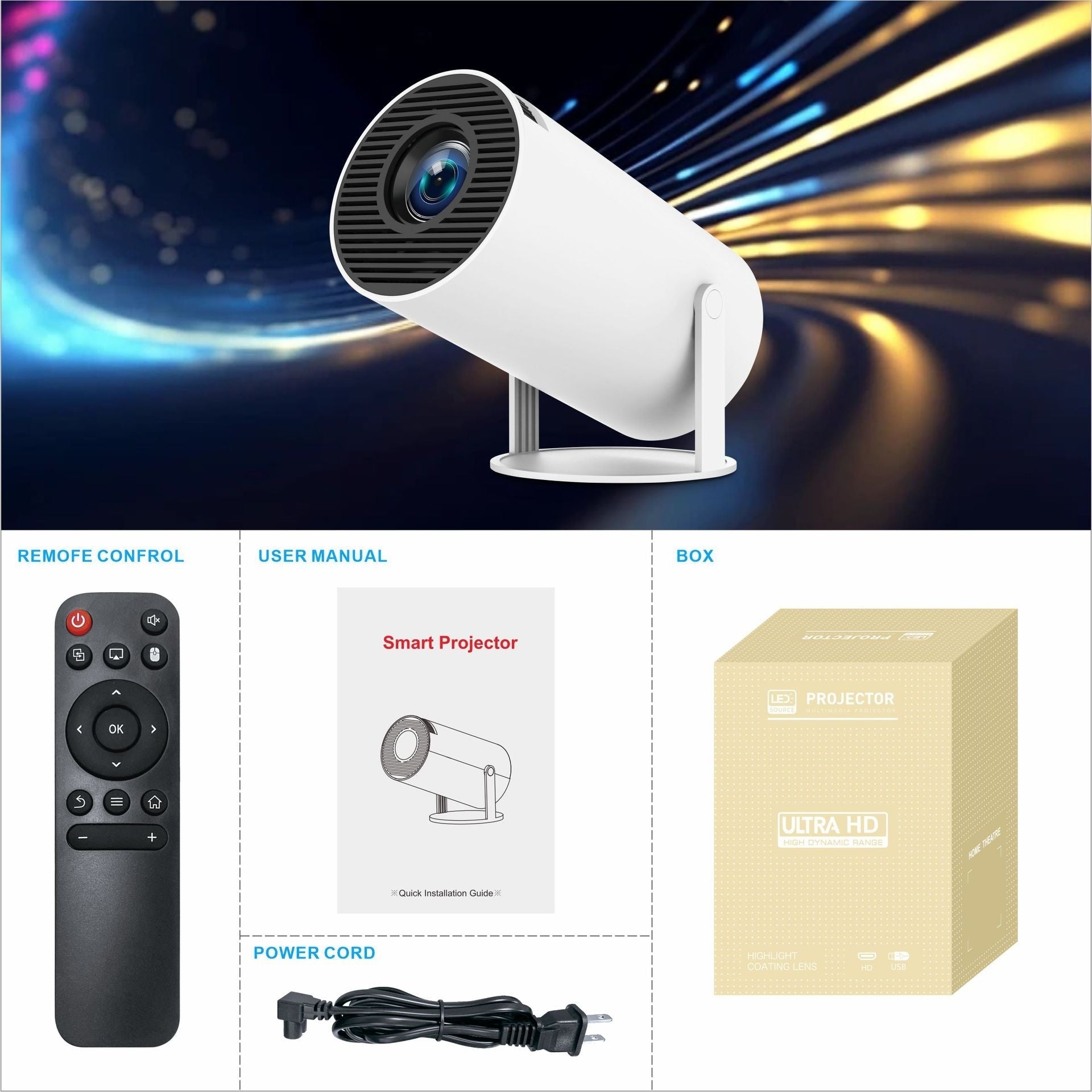 HY300 Home Theater Portable Small Projector