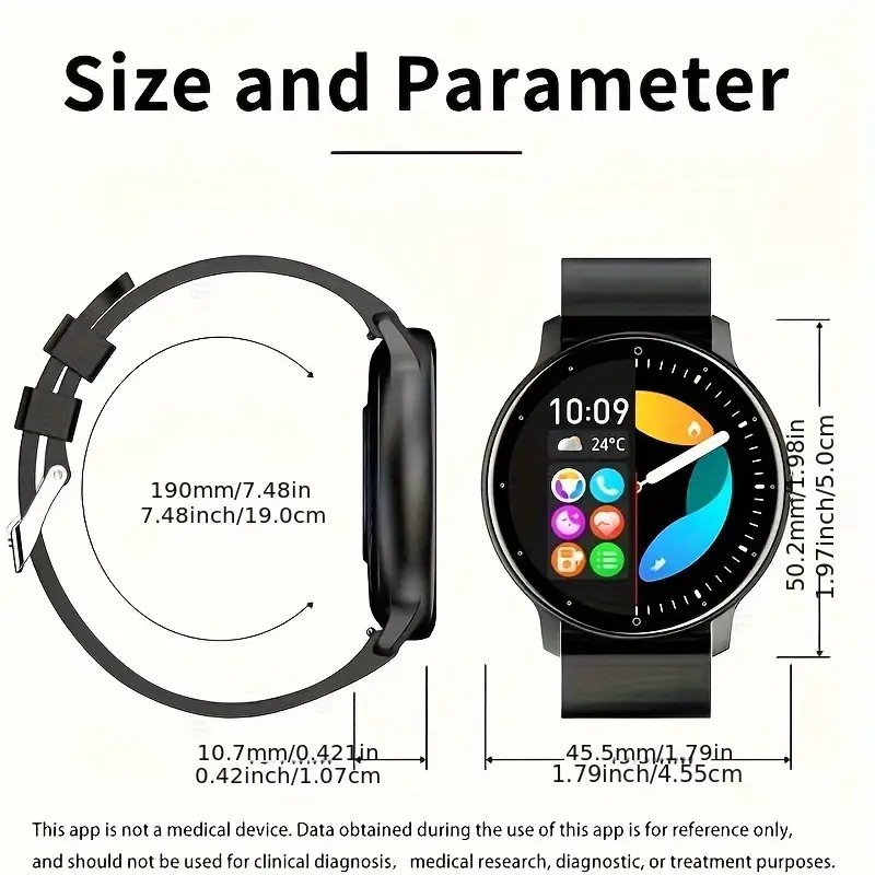 Smartwatch for Women with 1.28” Full Touch Screen, 100+ Sports Modes, and Fitness Tracking