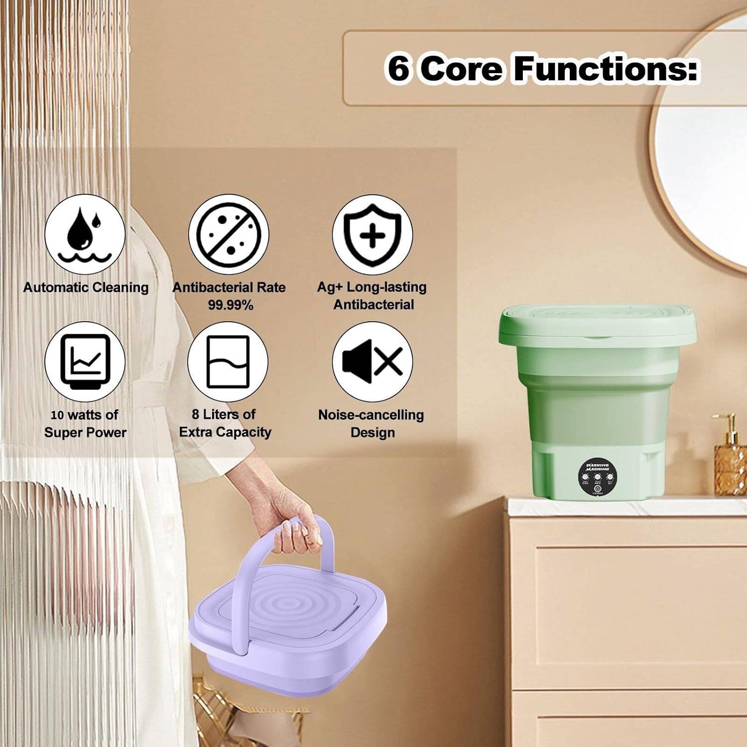 Foldable Mini Laundry Machine